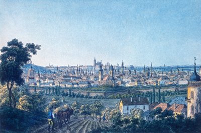 Blick auf Prag von Süden von Vincenc Morstadt